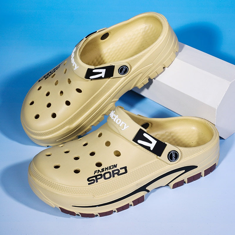 [Comfortable Clogs] Comfortable Men's Slip-On Clogs | Thick Non-Slip Sole, Breathable EVA Material, Casual Summer Shoes for Outdoor Wear