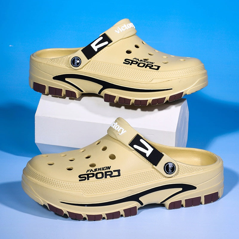 [Comfortable Clogs] Comfortable Men's Slip-On Clogs | Thick Non-Slip Sole, Breathable EVA Material, Casual Summer Shoes for Outdoor Wear