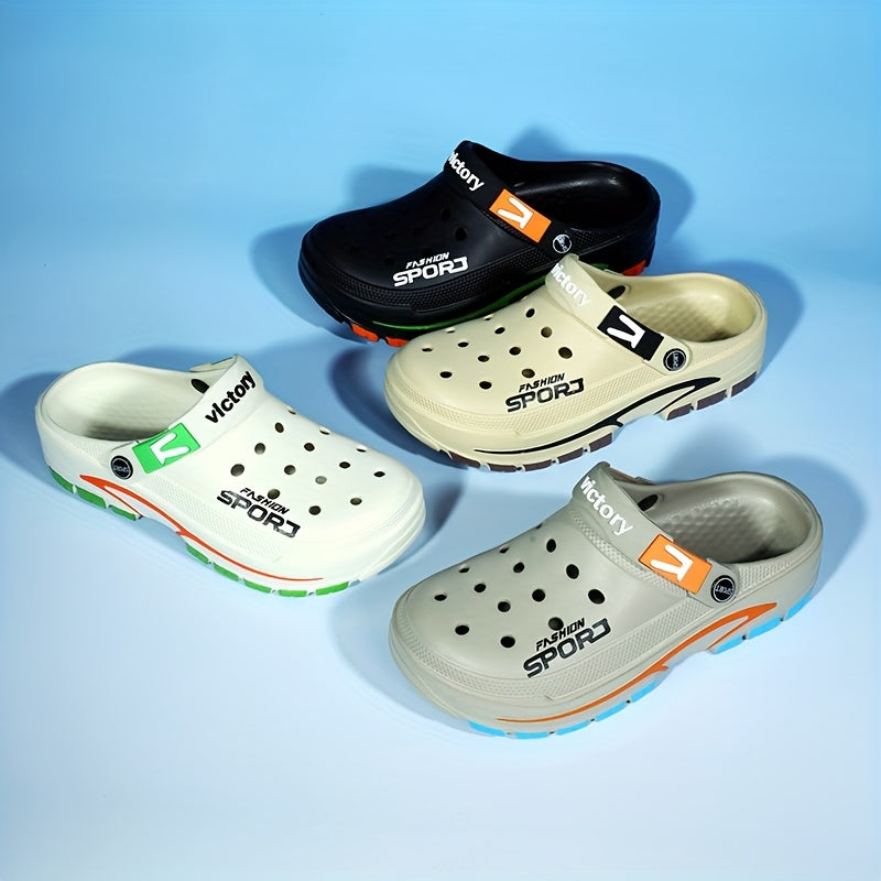 [Comfortable Clogs] Comfortable Men's Slip-On Clogs | Thick Non-Slip Sole, Breathable EVA Material, Casual Summer Shoes for Outdoor Wear