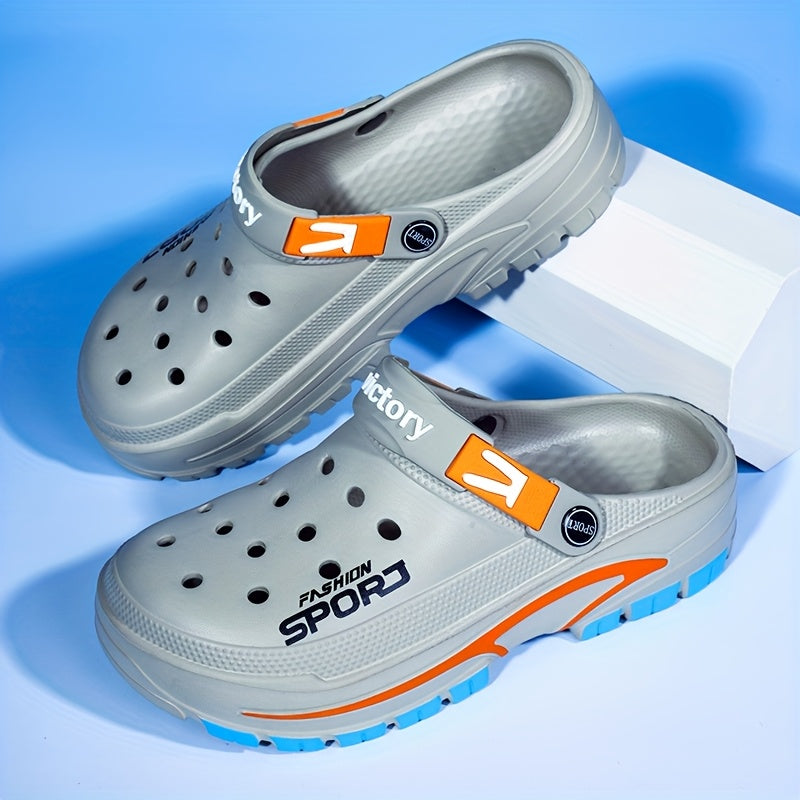 [Comfortable Clogs] Comfortable Men's Slip-On Clogs | Thick Non-Slip Sole, Breathable EVA Material, Casual Summer Shoes for Outdoor Wear