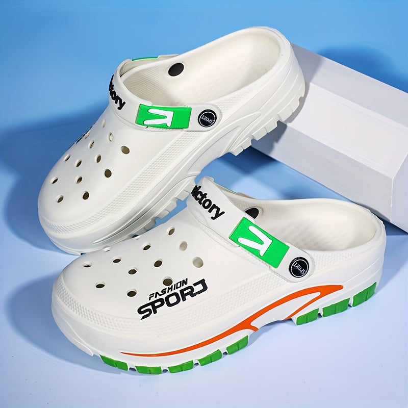 [Comfortable Clogs] Comfortable Men's Slip-On Clogs | Thick Non-Slip Sole, Breathable EVA Material, Casual Summer Shoes for Outdoor Wear