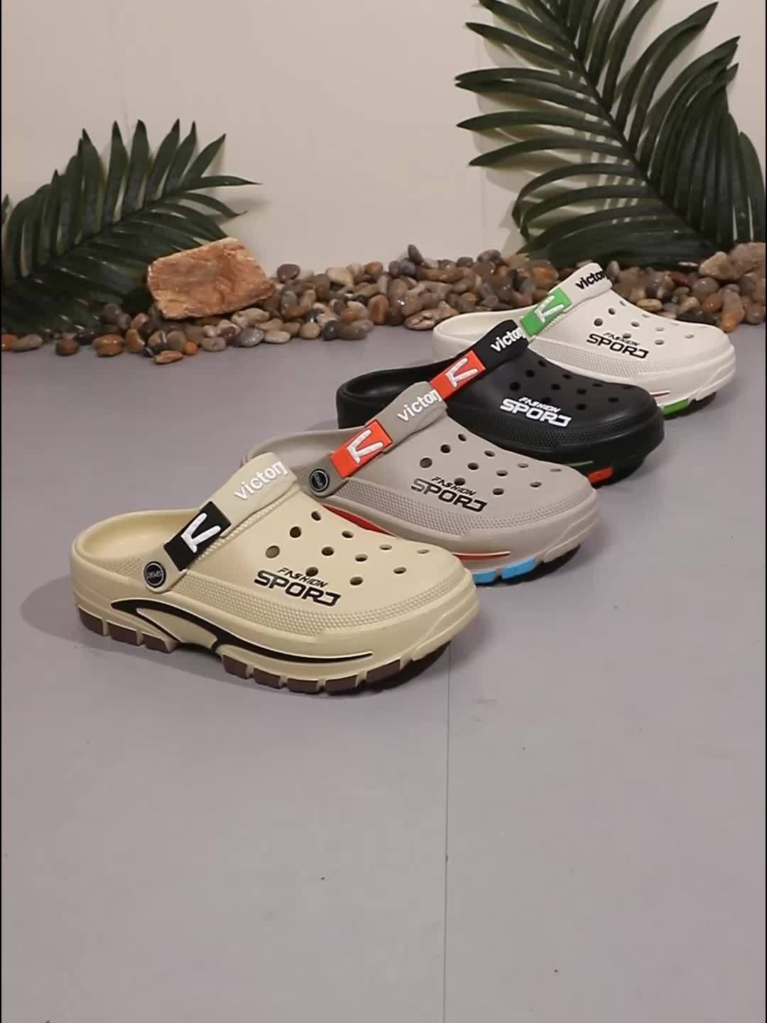 [Comfortable Clogs] Comfortable Men's Slip-On Clogs | Thick Non-Slip Sole, Breathable EVA Material, Casual Summer Shoes for Outdoor Wear