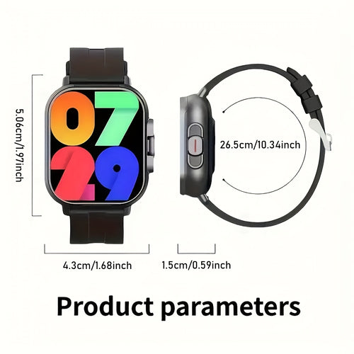 1pc GREENPORT 2-in-1 Smartwatch And Wireless Earbuds, Sports Activity Monitor with HD Display, Multiple Workout Modes, Rechargeable Polymer Battery, Silicone Strap, Date, Stopwatch, Weather Function, Rectangular Dial, for And