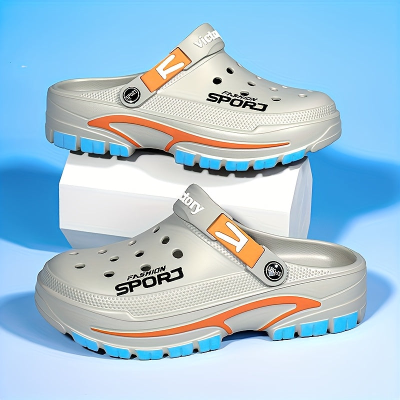[Comfortable Clogs] Comfortable Men's Slip-On Clogs | Thick Non-Slip Sole, Breathable EVA Material, Casual Summer Shoes for Outdoor Wear