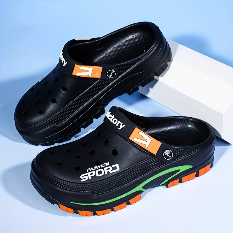 [Comfortable Clogs] Comfortable Men's Slip-On Clogs | Thick Non-Slip Sole, Breathable EVA Material, Casual Summer Shoes for Outdoor Wear