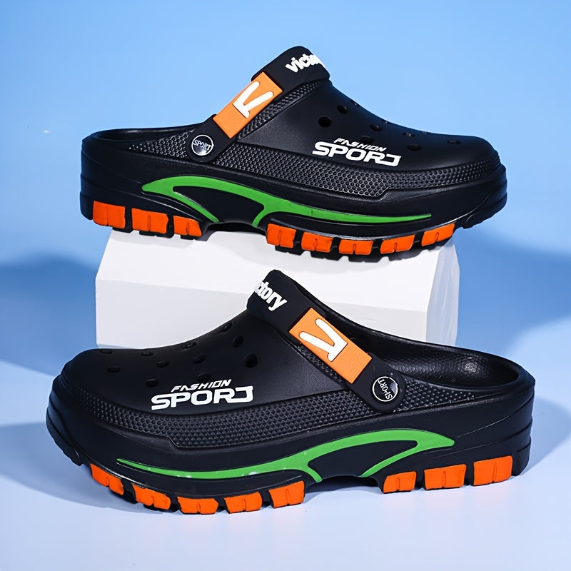 [Comfortable Clogs] Comfortable Men's Slip-On Clogs | Thick Non-Slip Sole, Breathable EVA Material, Casual Summer Shoes for Outdoor Wear