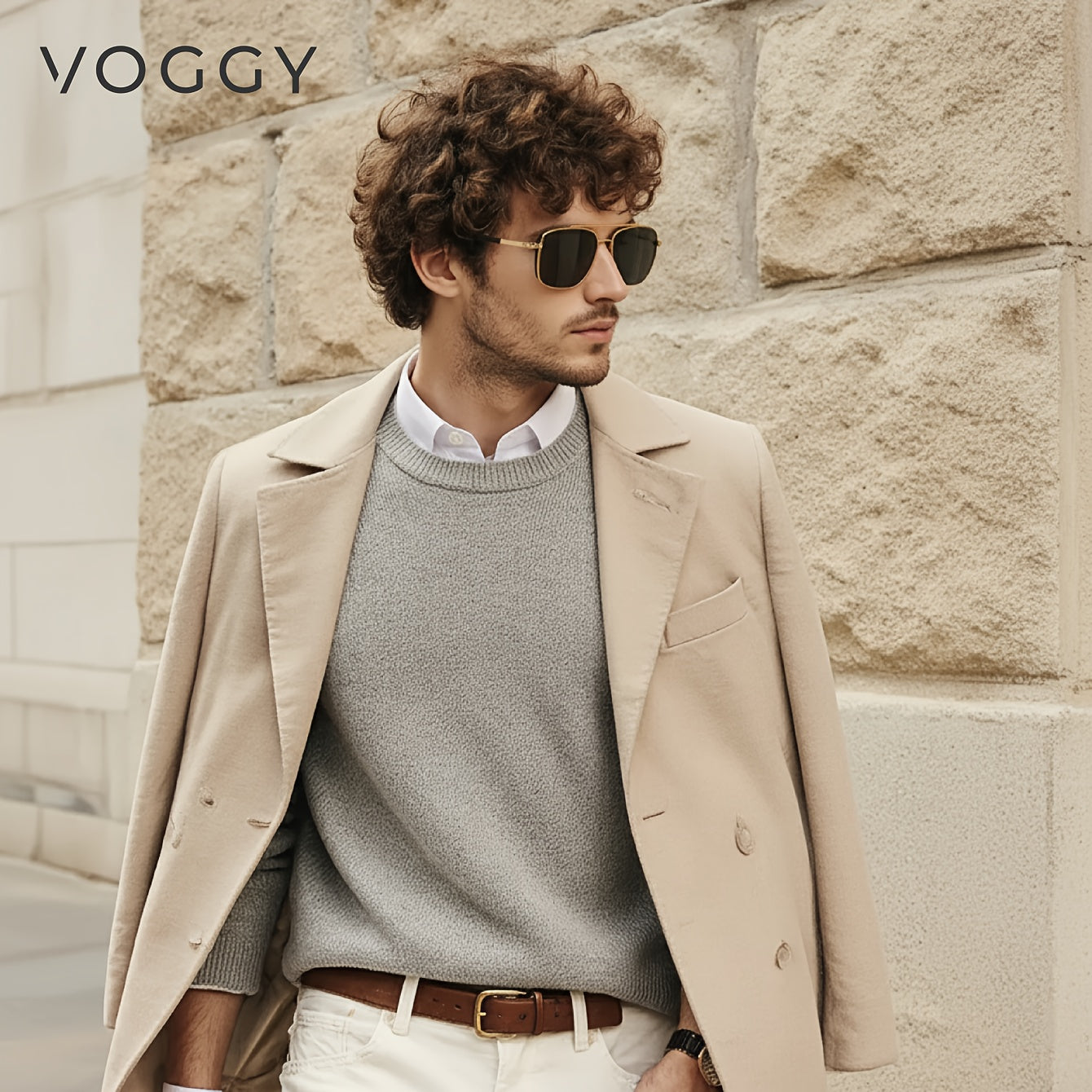 VOGGY Fashion Simple Retro Pilot Metal TR90 UV Protection Polarized Glasses, Men And Women Driving Outdoor Riding Fishing Holiday Party Decoration Props Gifts