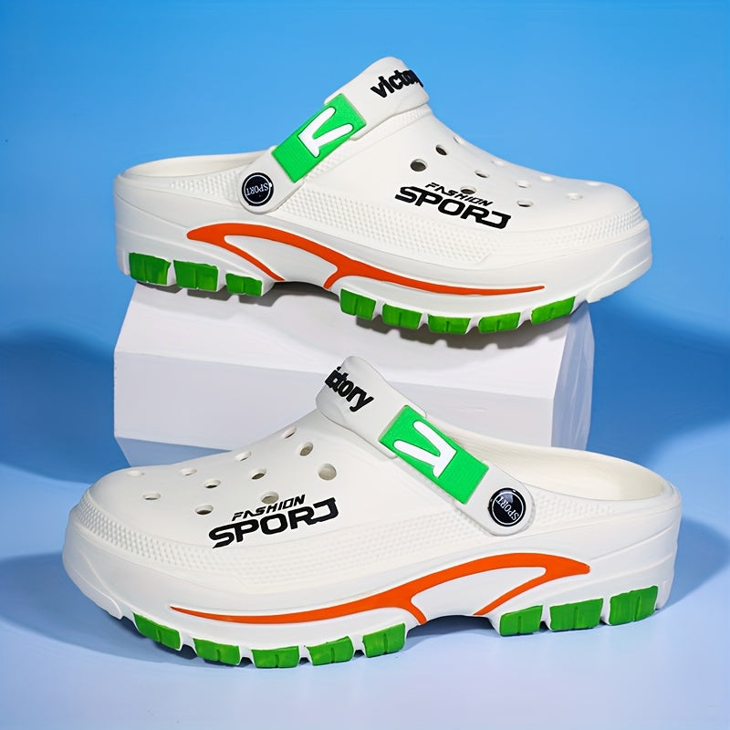 [Comfortable Clogs] Comfortable Men's Slip-On Clogs | Thick Non-Slip Sole, Breathable EVA Material, Casual Summer Shoes for Outdoor Wear
